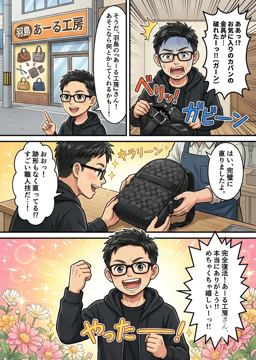 【感動】お気に入りのバッグが復活!羽島「あーる工房」さんの職人技が凄すぎた